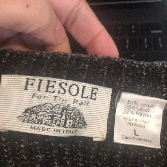 Fiesole Italian Sweater wool blend B6 - Picture 4 of 4